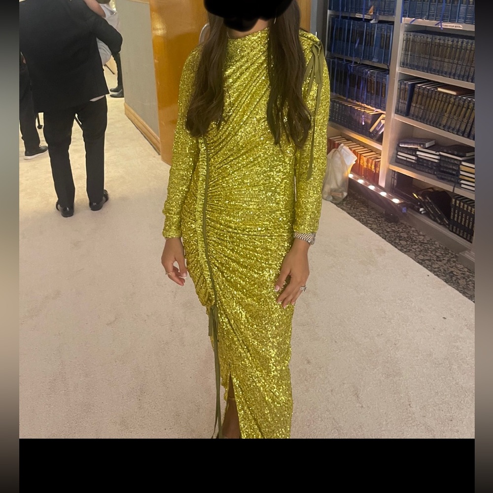 Sparkling Yellow Sequin Dress